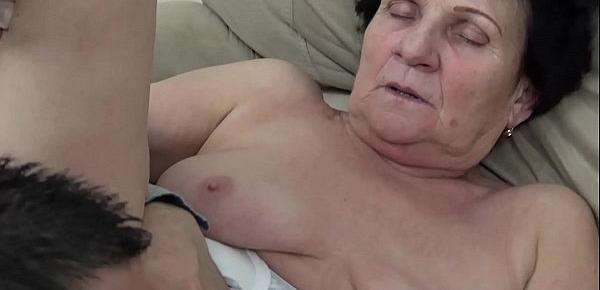  extreme hairy 86 years old mom needs a young dick